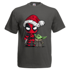 Deadpool és Baby Yoda - Karácsonyi Férfi Póló férfi póló