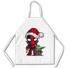 Deadpool és Baby Yoda - Karácsonyi Konyhai Kötény lakástextília