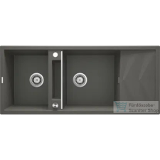 Deante MAGNETIC gránit mosogató, 2 medencés, csepegtetővel 1160x500 mm, antracit metál ZRM_T213 mosogatótálca