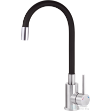 Deante NEO LUNO mosogató csaptelep, flexibilis, fekete-acél BOC_B720 csaptelep