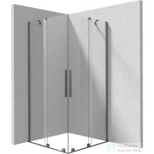 Deante PRIZMA zuhanykabin 100x100 cm-es, titanium KPNDP10P10 kád, zuhanykabin