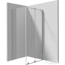 Deante PRIZMA zuhanykabin 100x80 cm-es, szálcsiszolt acél KPNFP10S08 kád, zuhanykabin