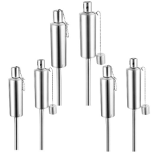 Debau Olajfáklya rozsdamentes acél 115 cm inox kerti fáklya védőkupakkal 6 darabos készlet kültéri világítás