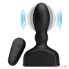 Debra Pretty Love Play Inflatable Anal Plug - szilikon, akkus, távirányítós, letapasztható, vízálló anál vibrátor - 11,8 cm (fekete)