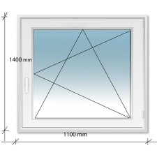 Decco 110x140 Bukó - Nyíló műanyag ablak Decco 71 profil 2 retegű üvegezés nyílászáró