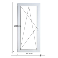 Decco 90×200 Erkélyajtó Bukó-Nyíló 2 rétegű üvegezéssel nyílászáró