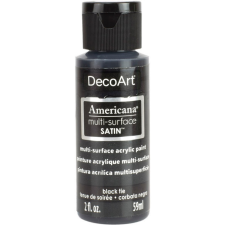 DecoArt Akrilfesték - selyemfényű 59ml - Black Tie - DecoArt Americana® Multi-Surface Satin (1 db) akrilfesték