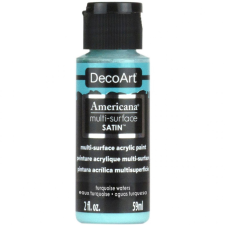 DecoArt Akrilfesték - selyemfényű 59ml - Turquoise Waters - DecoArt Americana® Multi-Surface Satin (1 db) akrilfesték