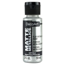 DecoArt Matt metál festék 59ml, Soft Silver / DecoArt Matte Metallics (1 db) akrilfesték