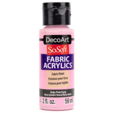 DecoArt Textilfesték 59 ml Baby Pink Deep SoSoft Fabric Acrylics (1 db) textilfesték