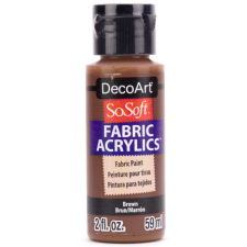 DecoArt Textilfesték 59 ml Brown SoSoft Fabric Acrylics (1 db) textilfesték