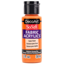 DecoArt Textilfesték 59 ml Cadmium Orange Hue SoSoft Fabric Acrylics (1 db) textilfesték