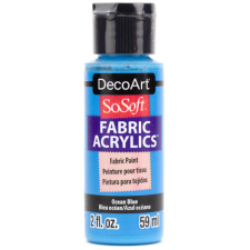 DecoArt Textilfesték 59 ml Ocean Blue SoSoft Fabric Acrylics (1 db) textilfesték