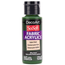 DecoArt Textilfesték 59 ml Olive Green SoSoft Fabric Acrylics (1 db) textilfesték