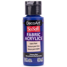 DecoArt Textilfesték 59 ml Primary Blue SoSoft Fabric Acrylics (1 db) textilfesték