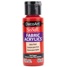 DecoArt Textilfesték 59 ml Red Pepper SoSoft Fabric Acrylics (1 db) textilfesték