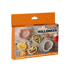 Decora kiszúró szett stencillel, Halloween szörnyek,műanyag, 2 méret sütés és főzés