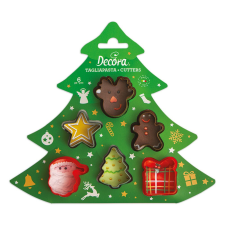 Decora mini kiszúró szett, Karácsony, 6 db-os sütés és főzés