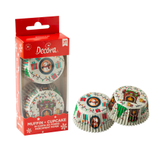 Decora muffin pohár, karácsonyi ajándék, 36db sütés és főzés