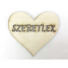 Decorolla Fa szív, szeretlek felirattal 7*8cm 5867 dekorációs kellék