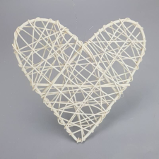 Decorolla Fonott hálós szív 25cm dekorálható tárgy
