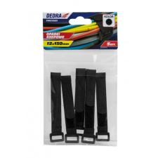 DEDRA 11RC12151 tépőzáras szíj 12x150mm, fekete 5db barkácsolás, csiszolás, rögzítés
