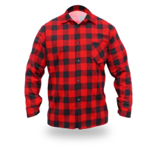 DEDRA BH51F1-M flanel ing piros, méret m, 100% pamut barkácsolás, csiszolás, rögzítés