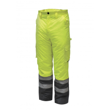 DEDRA BH80SP1-XXXL bélelt nadrág fényvisszaverős, méret xxxl, sárga munkaruha