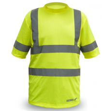 DEDRA BH81T1-XXL férfi rövid ujjú póló, láthatósági, sárga, mérete xxl