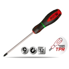 DEDRA Csavarhúzó csillag Pozidriv PZ0x75mm, S2acél, 3anyagú fogantyú csavarhúzó