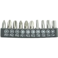 DEDRA Philips, Pozidriv, Torx Bit Készlet 10 db (18A07S10) szerszám kiegészítő
