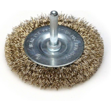 DEDRA Réz Bevonatú Korong Drótkefe 100 mm Szárral (F31-100) barkácsgép tartozék