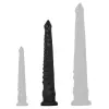 Deepleasure Oktoop M – prémium fekete dildo 43 cm hosszú