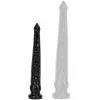 Deepleasure Piov Dildo S – prémium fekete 43x6 cm-es intim játék