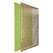  DehalQ akusztikus 60x90 cm mintázat-1  falpanel világos zöld filc alappal  óarany színű előlappal tapéta, díszléc és más dekoráció