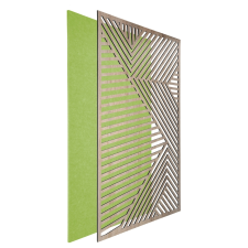  DehalQ akusztikus 60x90 cm mintázat-2  falpanel világos zöld alappal fahatású előlappal tapéta, díszléc és más dekoráció