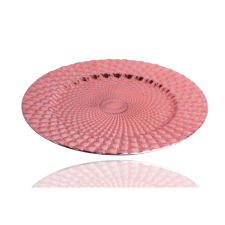  DEK.TÁLCA KÖR KAKTUSZ PINK &#8211; 33CM karácsonyi dekoráció