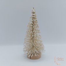  Dekor fenyőfa - csillámos krém - 10 cm dekoráció