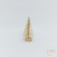  Dekor fenyőfa - csillámos krém - 6 cm dekorációs kellék