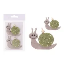  Dekor filc csiga zöld pöttyös 9x7 cm 2 db/csomag dekorációs kellék