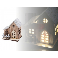  Dekor karácsonyi házikó világitással dekorációs kellék