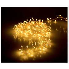  Dekor micro LED fürtös fényfüzér 2 m melegfehér elemes karácsonyfa izzósor