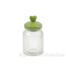  Dekor üveg szíves aromazáró fedővel, 1 l-es, többféle színben konyhai eszköz
