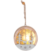  Dekorácia MagicHome Vianoce, Jeleň v guli, LED, závesná, MDF, 8,5x2x8,5 cm