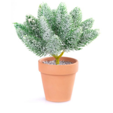Dekorácia MagicHome Vianoce, vetvičky v črepníku, zasnežená, 20 cm karácsonyi dekoráció