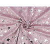  Dekorációs bársony lurex csillagokkal - Rózsaszín