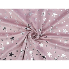  Dekorációs bársony lurex csillagokkal - Rózsaszín dekorációs kellék