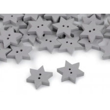  Dekorációs fagomb csillag - 10 db/csomag dekorációs kellék