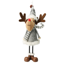  Dekorációs figura - álló rénszarvas (szürke) fajáték