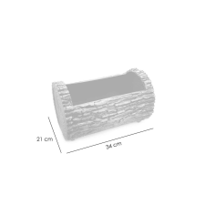 Dekoratív virágcserép fakéreg modell 34x21cm kerti tárolás